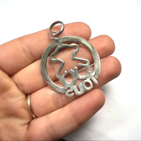 Super Nice Tous Sterling Silver Earrings Pendant Jewelry Set - Picture 4 of 8